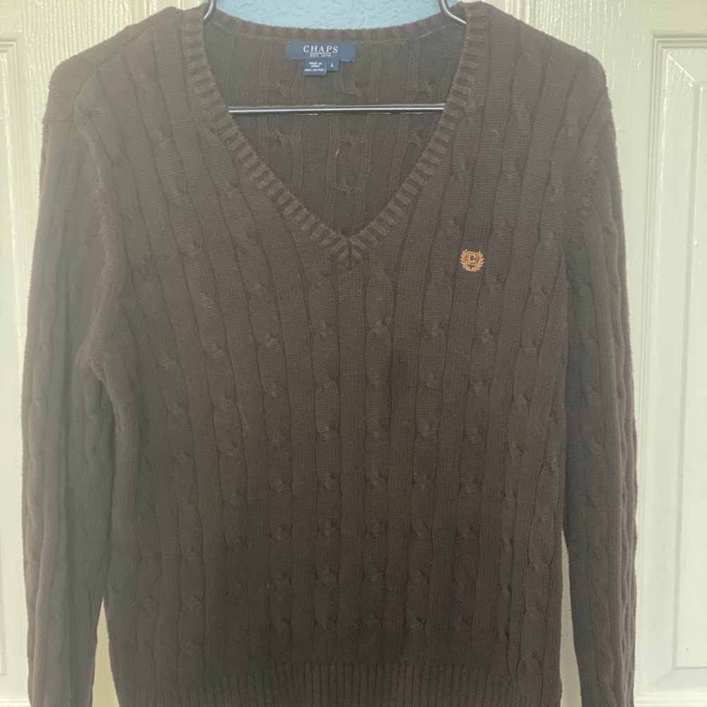 CHAPS CARDIGAN SWEATER
